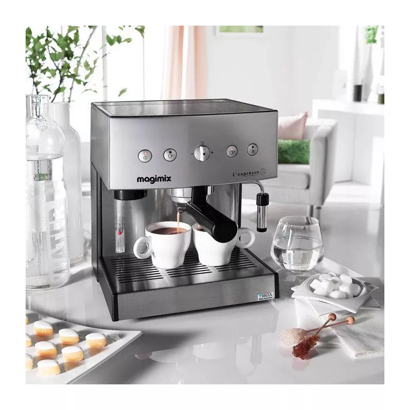 MAGIMIX Machine à Café Expresso Cafetière Automatique Dosettes/Café Moulu Chromé Mat 1 MAGIMIX Machine à Café Expresso Cafetière Automatique Dosettes/Café Moulu Chromé Mat
